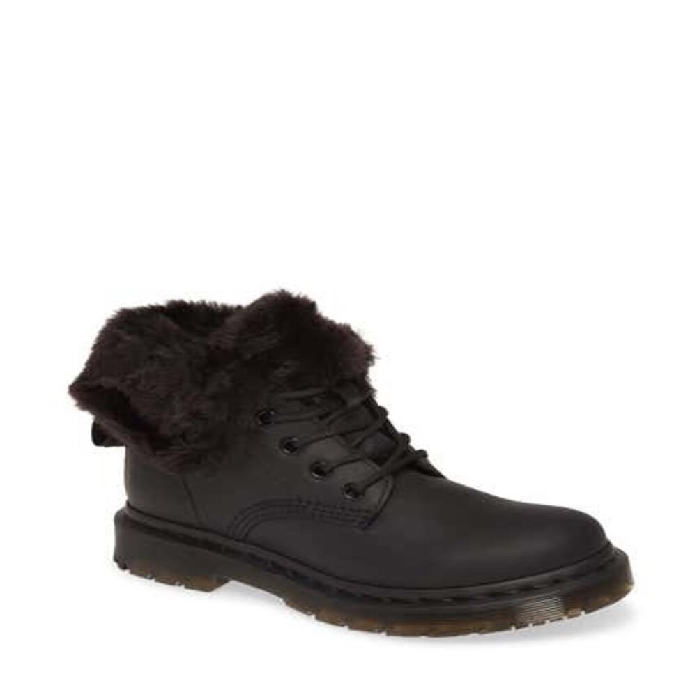 Dr. Martens Women  Black fur (1460 Kolbert Boot) Size 8